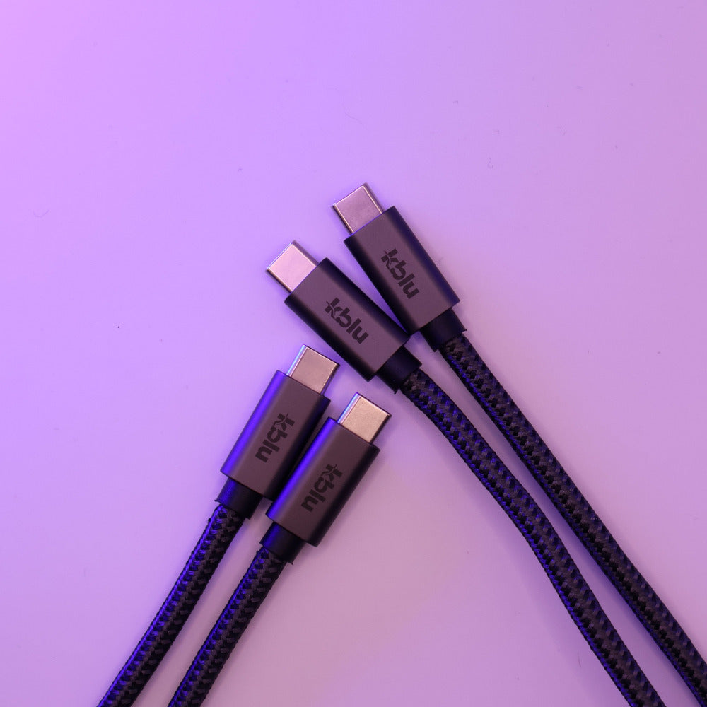 set 2 cabluri usb-c 240w thunderbolt USB 3.2 KBLU Pro